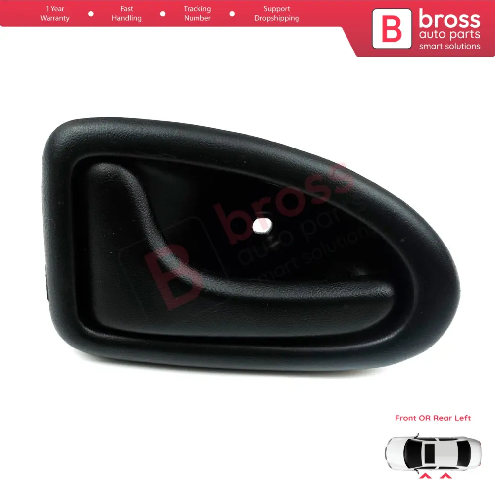 Maniglia Interna Porta Sinistra Nera Tipo Asta per Renault Clio 2 Scenic Megane