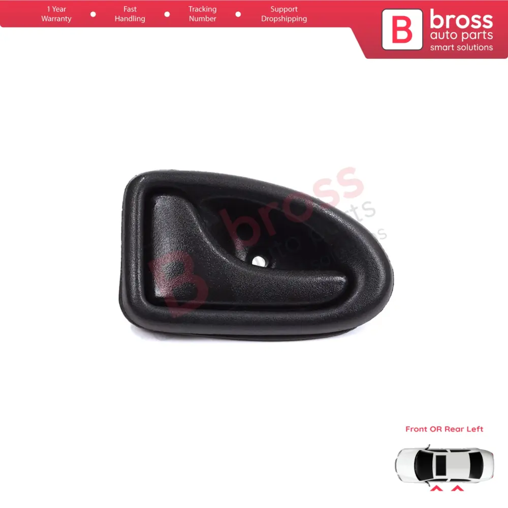Maniglia Interna Porta Sinistra Nera Tipo Asta per Renault Clio 2 Scenic Megane
