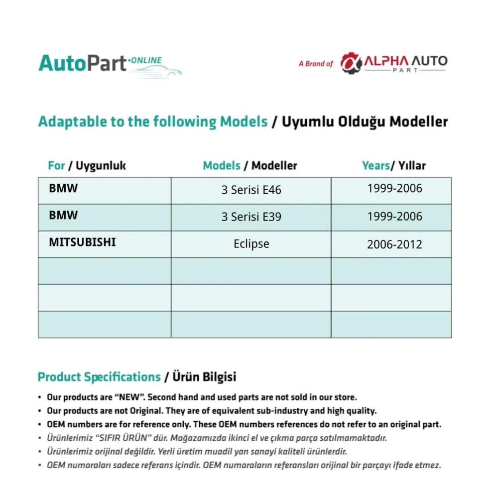 Maniglia Oscurante Tetto Apribile Grigia Scura per Mitsubishi Eclipse
