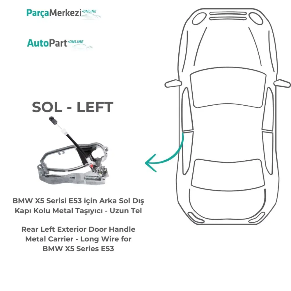 Maniglia Portiera Esterna Sinistra per BMW X5 Serie E53
