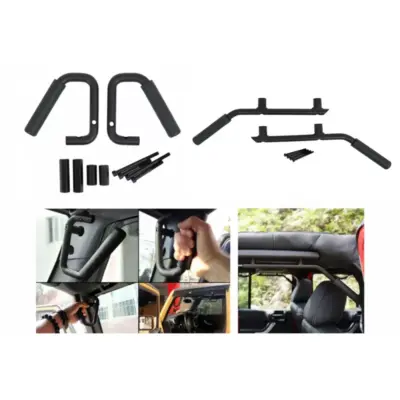 Maniglie Anteriori e Posteriori per Jeep Wrangler Iii Jk 2007-2017 Sahara Sport