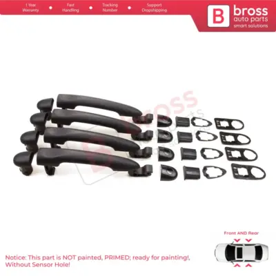 Maniglie Esterne Apertura Porta 4 Pezzi per Renault Fluence Megane 3 Clio 4