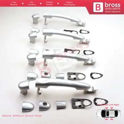 Maniglie Esterne Cromate 4 Pezzi per Renault Fluence Megane 3 Clio 4 Scenic 3