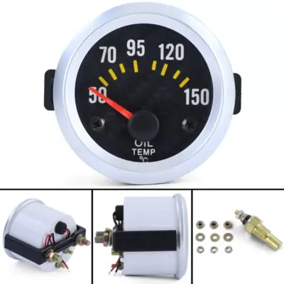 Manometro Ausiliario Temperatura Olio 52mm Effetto Carbonio Universale
