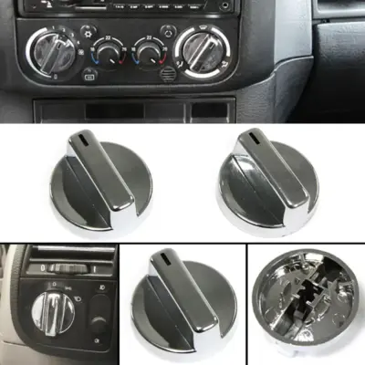 Manopola Comando Rotazione Ventilazione Cromata 2 Pezzi per BMW Serie 3 E36