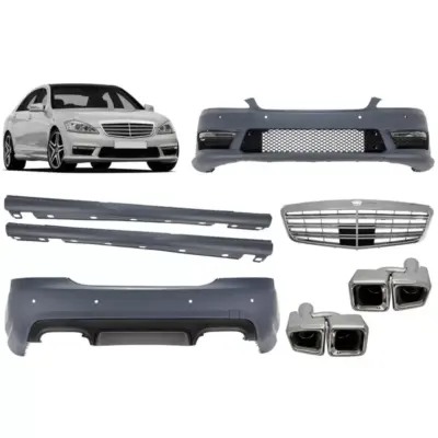 Minigonne a Design Type S63 per Mercedes Classe S W221 Long Wheelbase 2006-2013