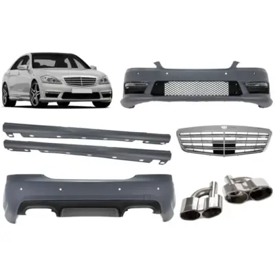 Minigonne a Design Type S65 per Mercedes Classe S W221 Long Wheelbase 2006-2013