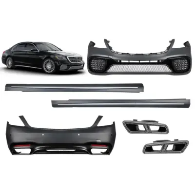Minigonne Design S65 Laterali per Mercedes Classe S W222 2017-2020 Lunga
