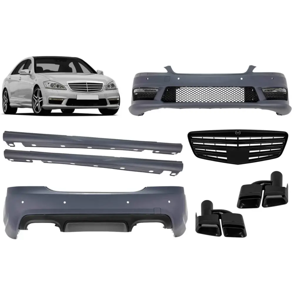 Minigonne Design Tipo S63 per Mercedes Classe S W221 Long 2006-2013