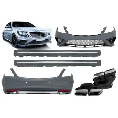 Minigonne Laterali a Design S63 per Mercedes Classe S W222 2013-2017 Lunga