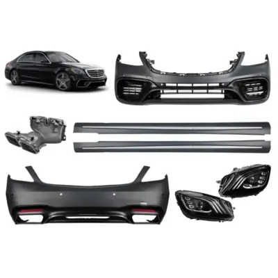 Minigonne Laterali Base Lunga Design S63 per Mercedes S W222 2013-2017