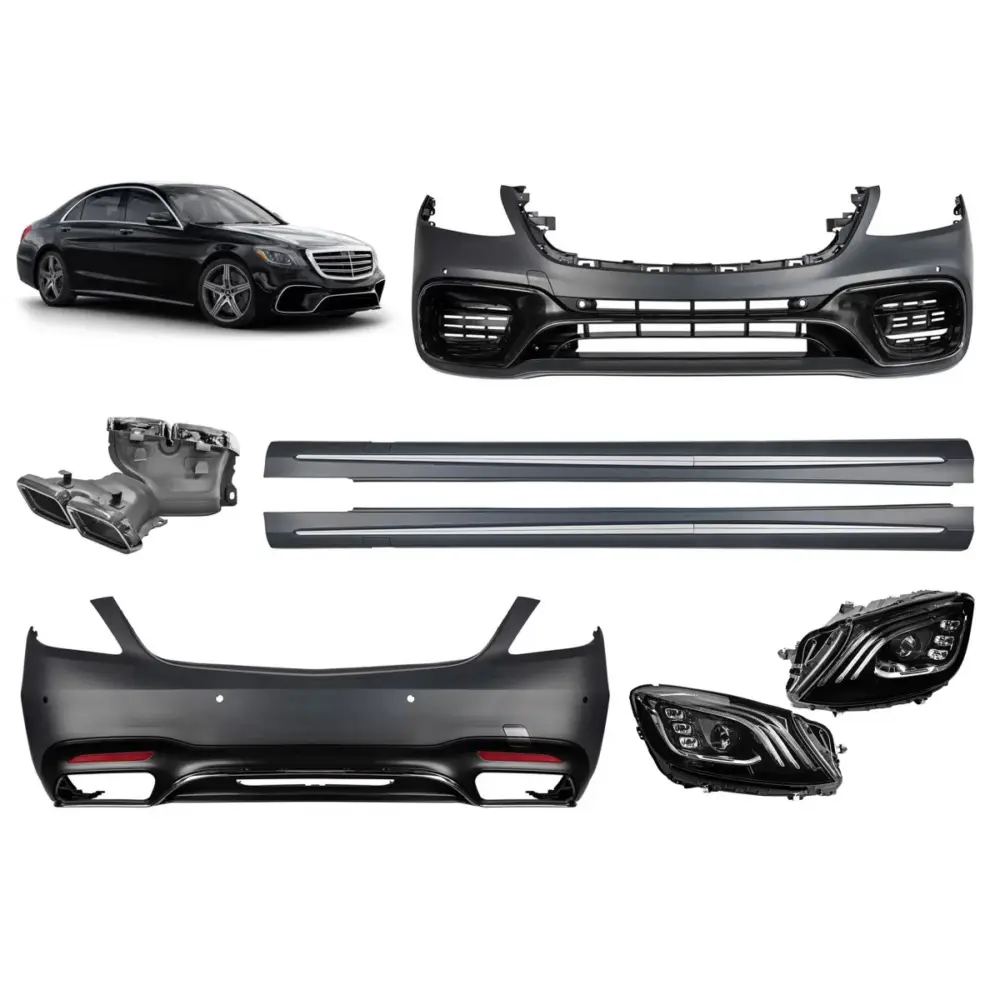Minigonne Laterali Base Lunga Design S63 per Mercedes S W222 2013-2017
