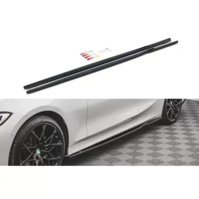 Minigonne Laterali Posteriori Nero Lucido per BMW Serie 3 G20 2018-2022