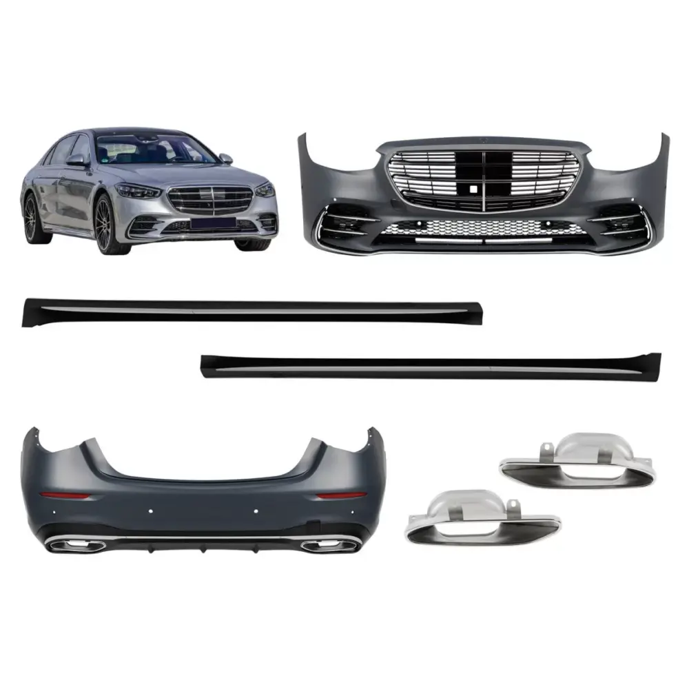 Minigonne Tuning Tipo 450 Argento per Mercedes Classe S W223 dal 2020