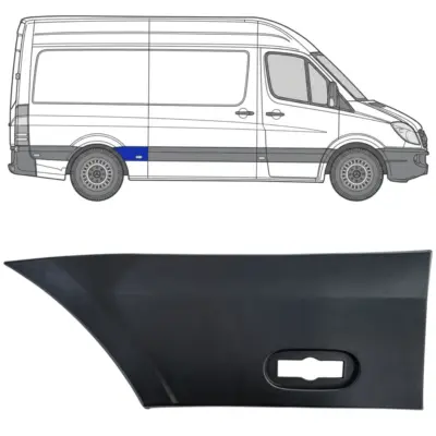 Modanatura Laterale Destra per Mercedes Sprinter 906 06-18 L2