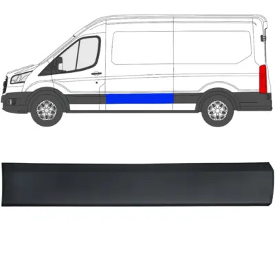 Modanature Laterali Sinistra per Ford Transit V363 2014-2019 L2 L3