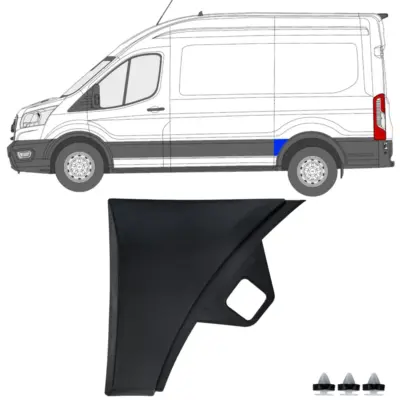 Modanature Parafango Posteriore Sinistro per Ford Transit V363 (2014-2019) L2