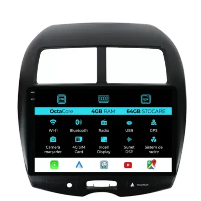 Navigatore 10 Pollici 4gb Ram 64gb Storage Carplay per Mitsubishi Asx 2010-2016