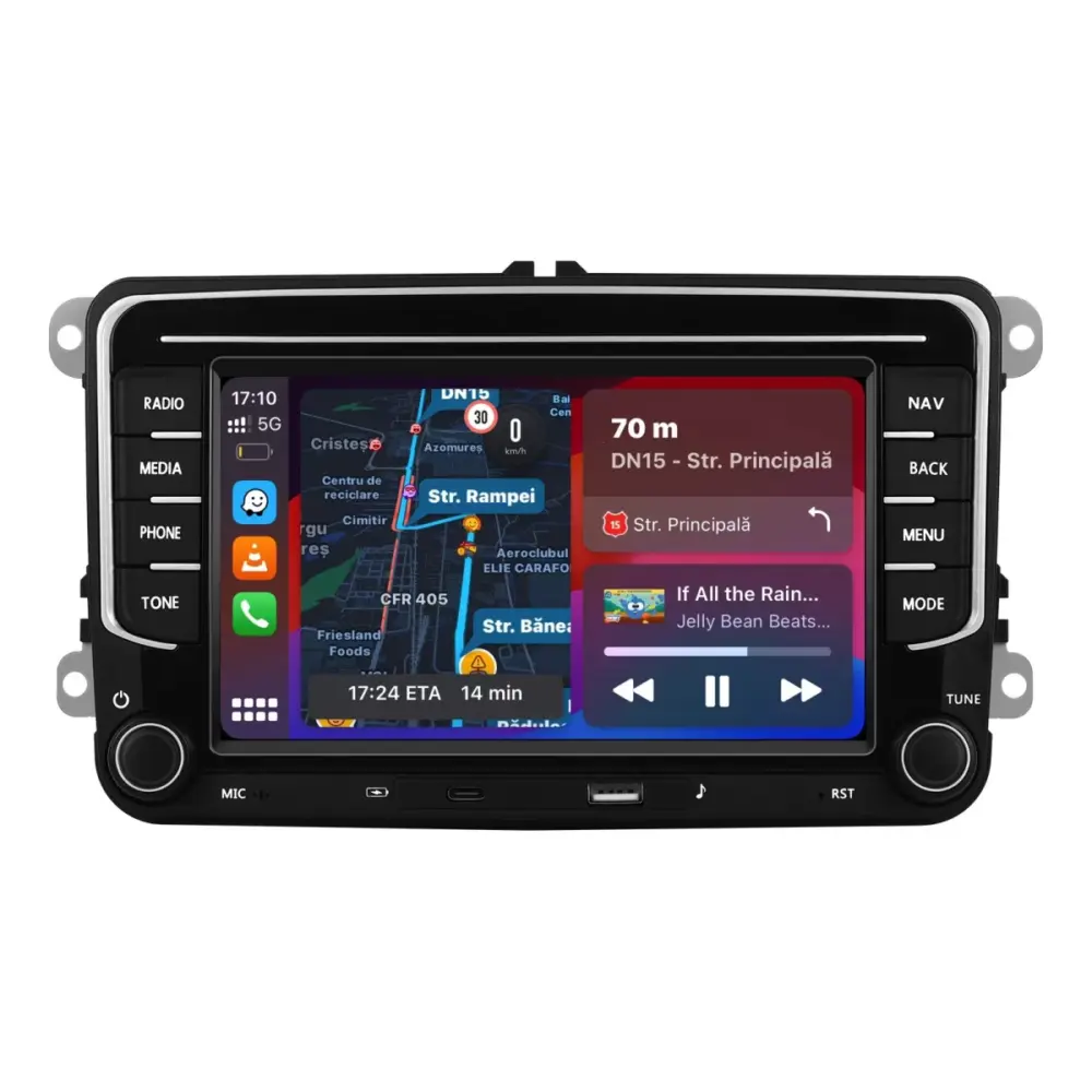 Navigatore 7 Pollici 4gb Ram 64gb Apple Carplay Android Auto Skoda