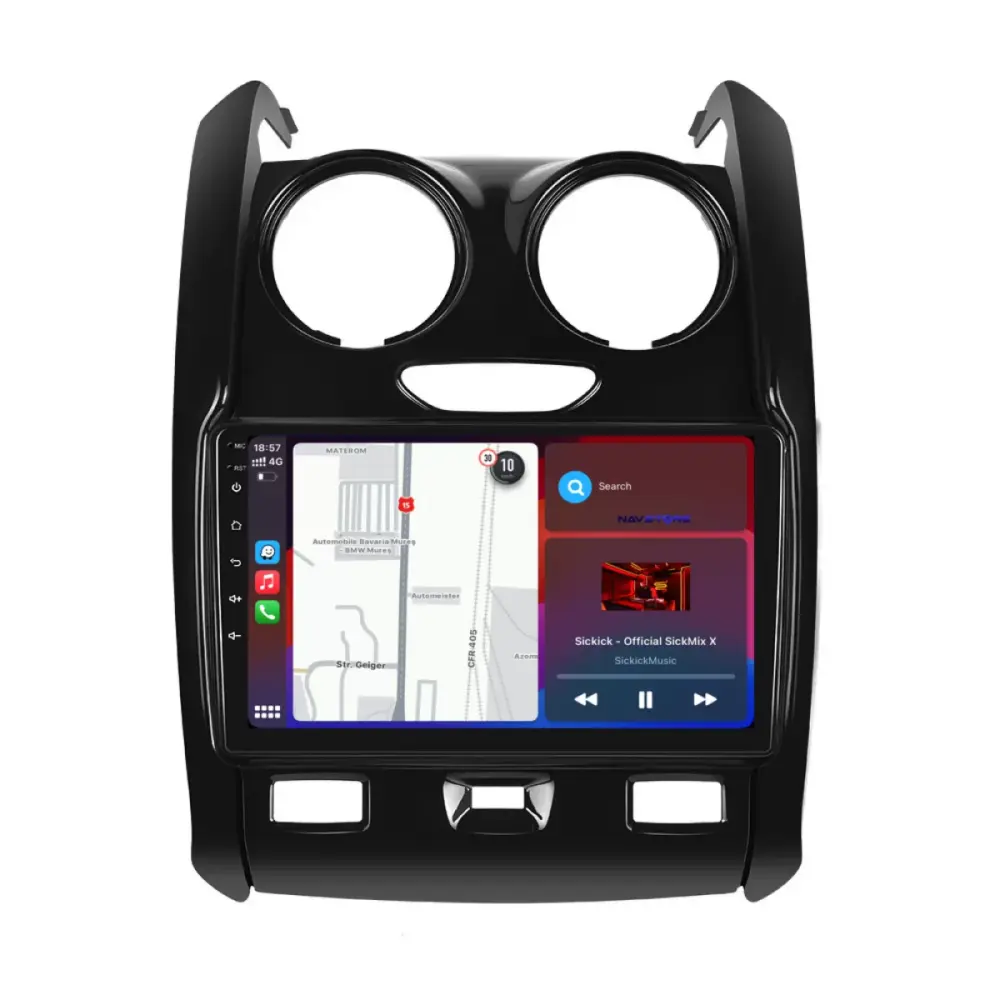 Navigatore 9 Pollici 2gb Ram 64gb Storage Carplay per Dacia Duster 2010-2020