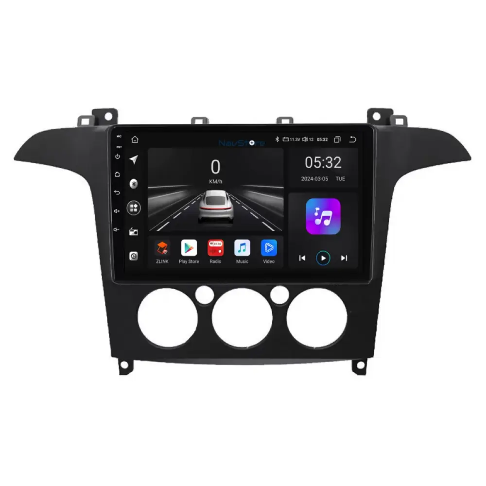 Navigatore 9 Pollici Bluetooth Wifi Carplay per Ford S-max 2006-2015