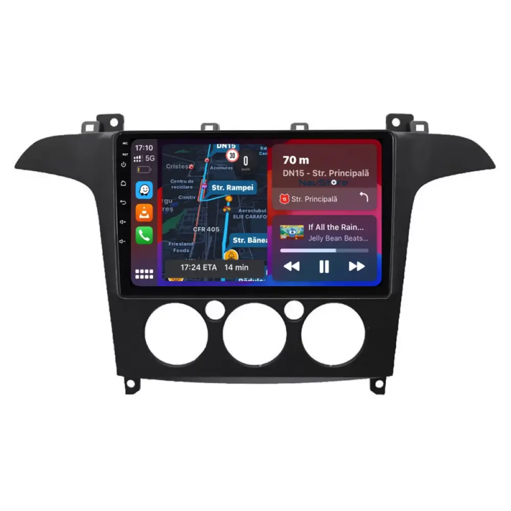 Navigatore 9 Pollici Bluetooth Wifi Carplay per Ford S-max 2006-2015