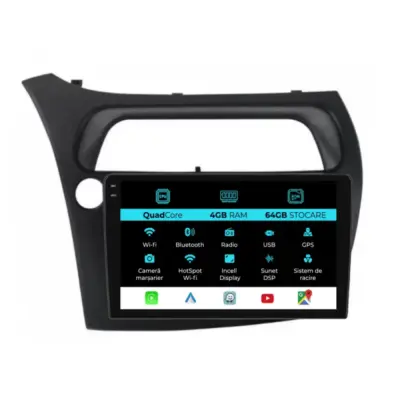 Navigatore 9 Pollici Quadcore 4gb 64gb Carplay per Honda Civic Vii 2006-2011
