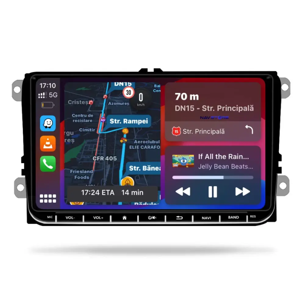 Navigatore Android 9 Pollici 2gb Ram 64gb Bluetooth Wifi per Skoda Android