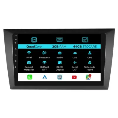 Navigatore Android 9 Pollici 2gb Ram 64gb Carplay per Volkswagen Golf 6