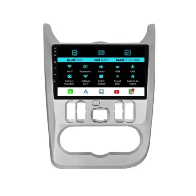 Navigatore Android 9 Pollici 2gb Ram 64gb Dacia Logan Duster Sandero 2008-2013