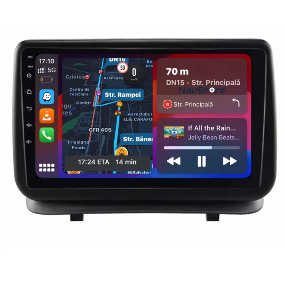 Navigatore Android 9 Pollici 2gb Ram 64gb Storage Carplay per Renault Clio 3