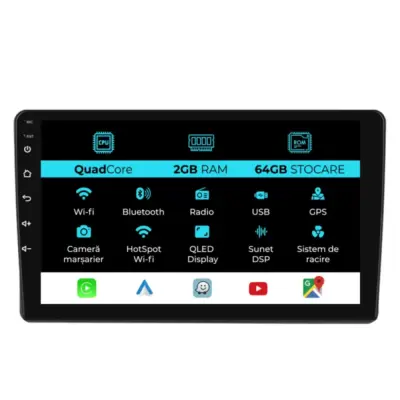 Navigatore Android 9 Pollici 2gb Ram 64gb Storage per Fiat Ducato Citroen