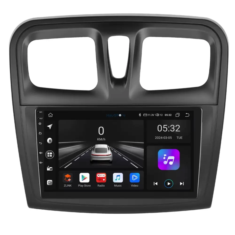 Navigatore Android 9 Pollici 4gb Ram 64gb Storage Bluetooth Carplay per Dacia