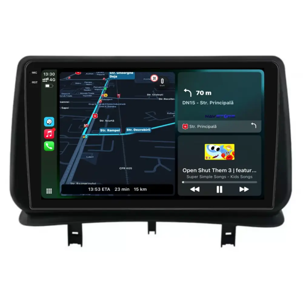 Navigatore Android 9 Pollici 6gb Ram 128gb Renault Clio 3 2005-2014