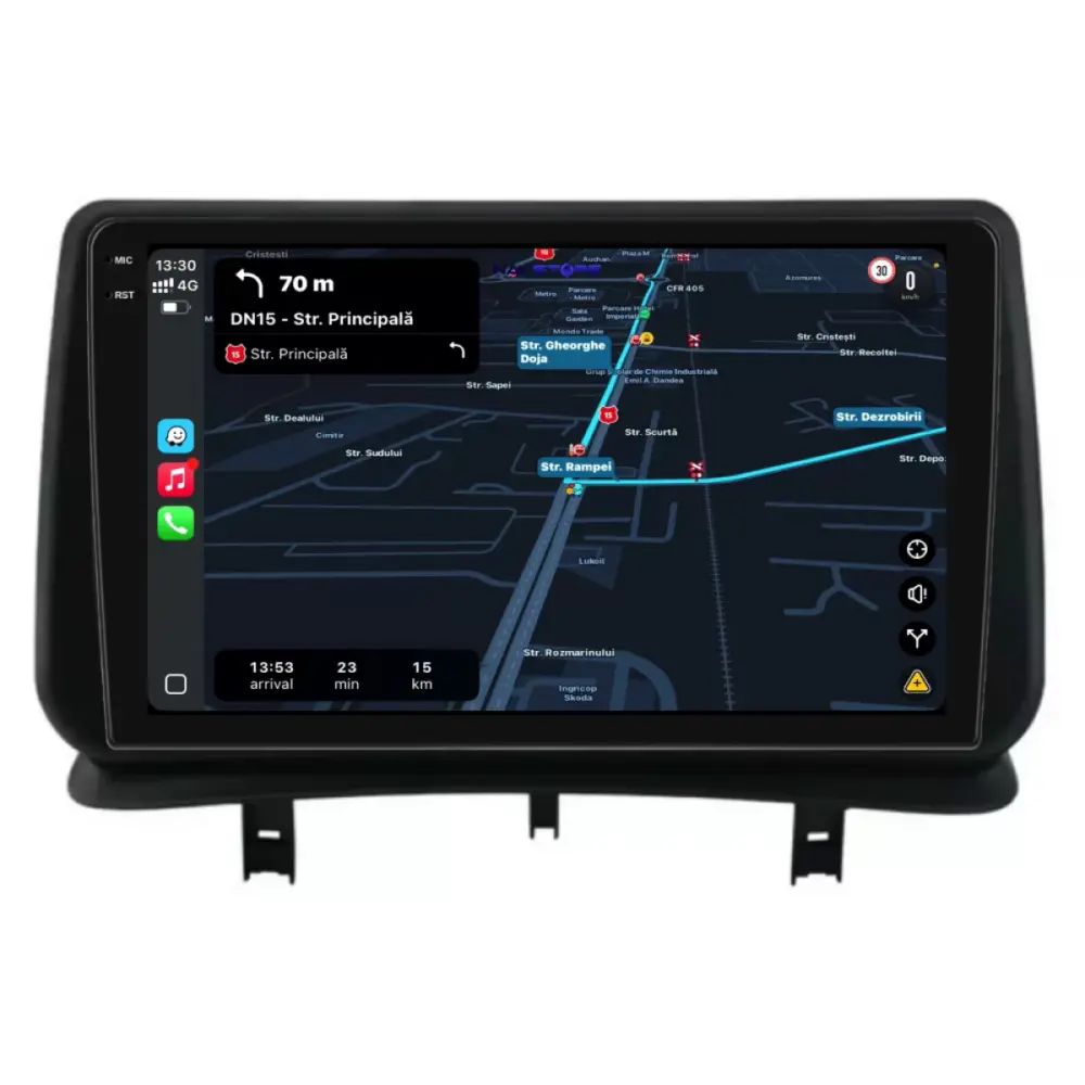 Navigatore Android 9 Pollici Quadcore 4gb Renault Clio 3 2005-2014