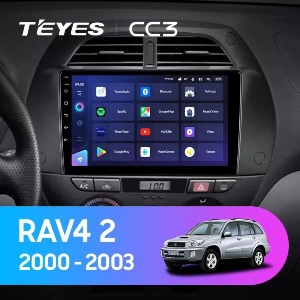 Navigatore Auto con Assistenza Ai per Toyota RAV4 2 XA20 2000-2003