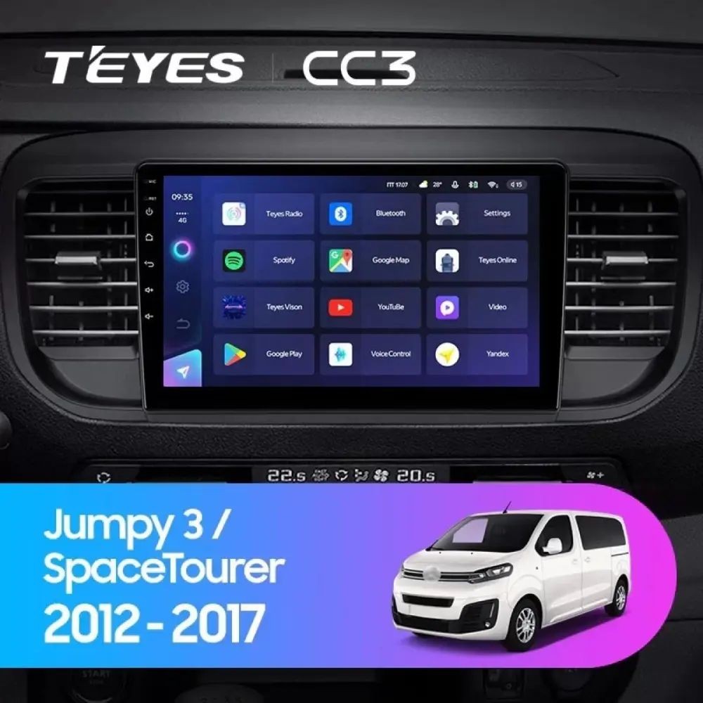 Navigatore con Assistenza Ai Teyes CC4 Pro 9,5 Qled Android 13 per Peugeot