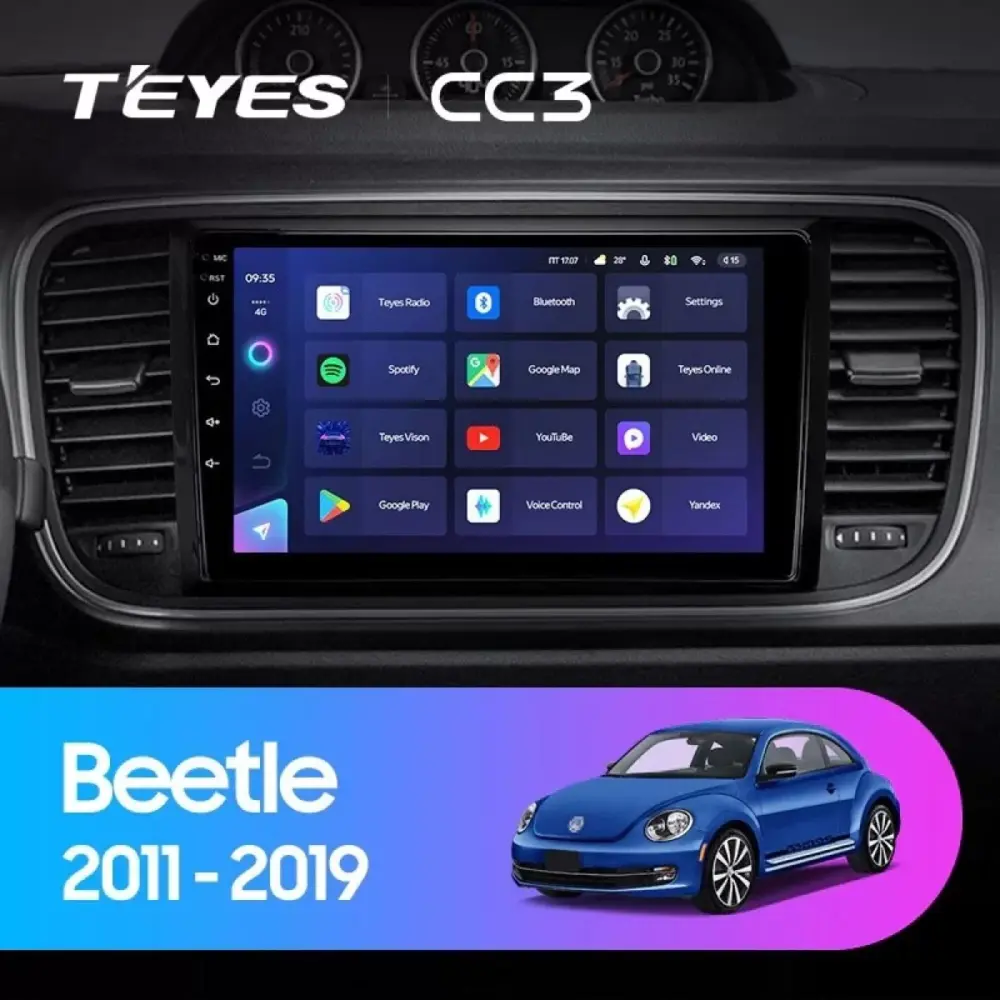 Navigatore con Assistenza Ai Teyes CC4 Pro 9,5 Qled Android 13 per Volkswagen