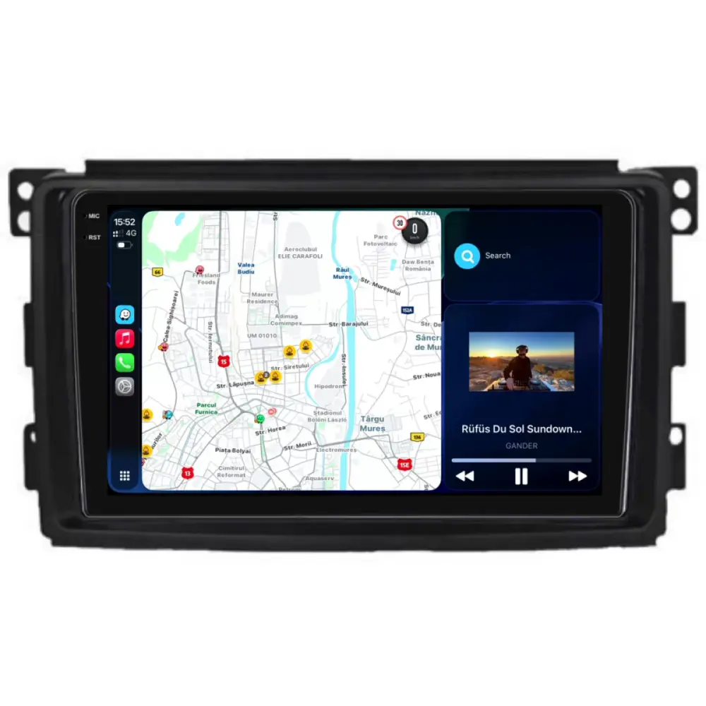 Navigatore Dedicato 10 Pollici Android Auto Carplay per Smart Forfour 2005-2010