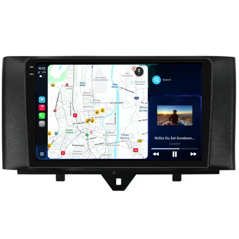 Navigatore Dedicato 10 Pollici Android Auto Carplay per Smart Forfour 2010-2015