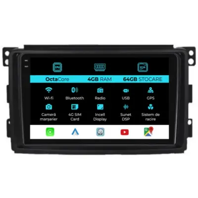 Navigatore Dedicato 10 Pollici Android Auto Smart Forfour 2005-2010