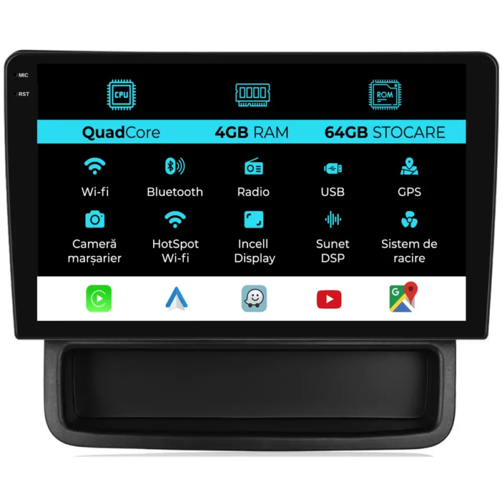 Navigatore Dedicato 10 Pollici Quadcore Android Auto Carplay per Opel Vivaro