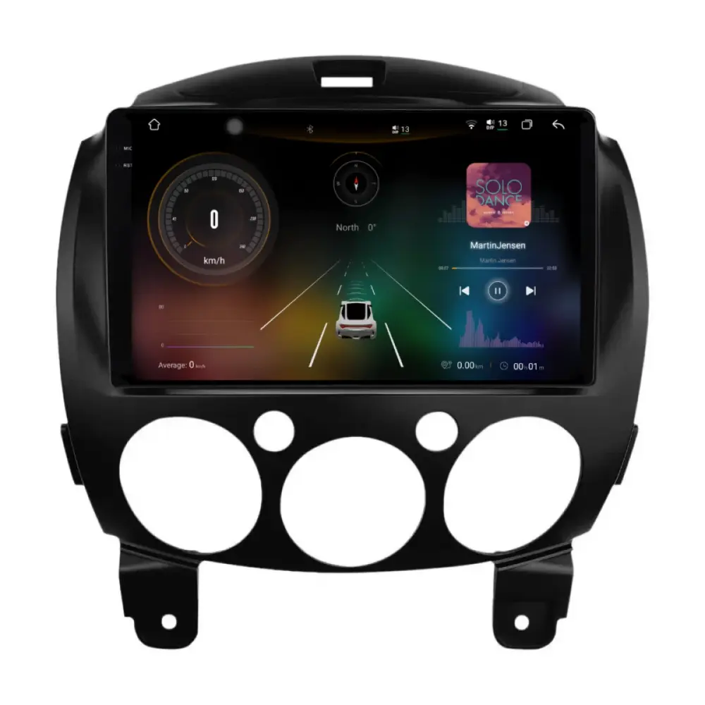 Navigatore Dedicato 12gb Ram 256gb Android Auto Carplay per Mazda 2 2007-2014