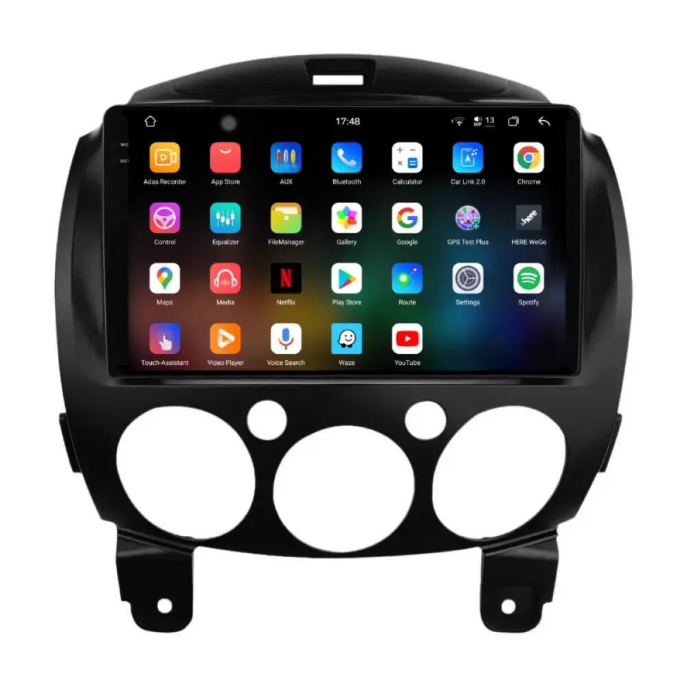 Navigatore Dedicato 12gb Ram 256gb Android Auto Carplay per Mazda 2 2007-2014