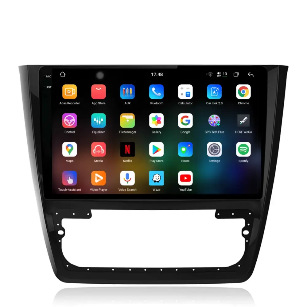 Navigatore Dedicato 12gb Ram 256gb Android Auto Carplay per Skoda Yeti 2009-2012