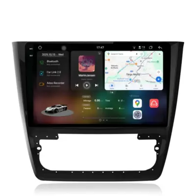 Navigatore Dedicato 12gb Ram 256gb Android Auto Carplay per Skoda Yeti 2009-2012