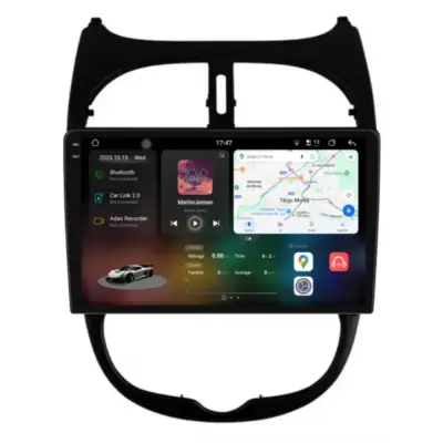 Navigatore Dedicato 12gb Ram 256gb Storage Android Auto Carplay per Peugeot 206