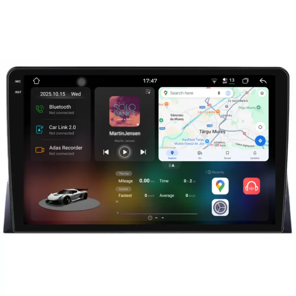 Navigatore Dedicato 12gb Ram 256gb Storage Android Auto Carplay per Volkswagen