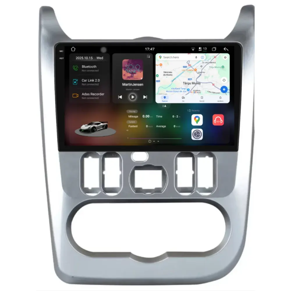 Navigatore Dedicato 2K 12gb Ram 256gb Android Auto Carplay per Dacia Sandero