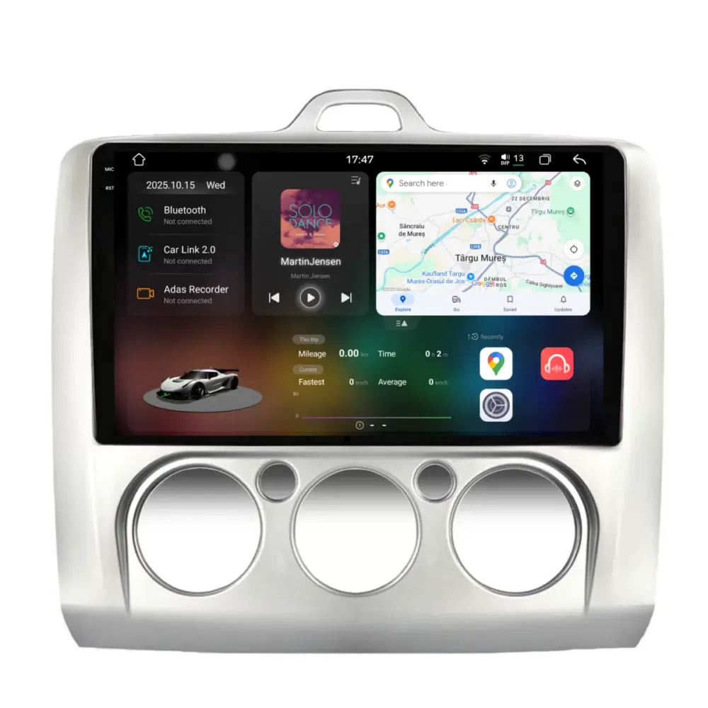 Navigatore Dedicato 2K 12gb Ram 256gb Android Auto Carplay per Ford Focus